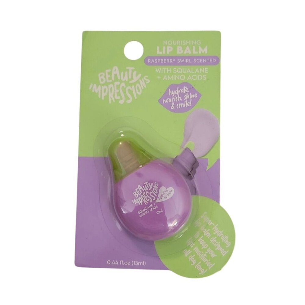 Beauty Impressions Nourishing Lip Balm Raspberry Swirl Scented With Squalane & A